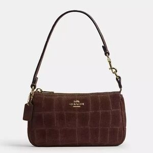 New! ☪️ Coach Nolita 19 In Dark Brown Suede Maple Color 🍁 #CCF61